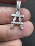 Sterling Silver Inukshuk Pendant Jewelry 2.3g