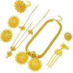 Elegant 24K Gold Plated Ethiopian Jewelry Set