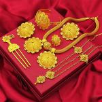 Elegant 24K Gold Plated Ethiopian Jewelry Set
