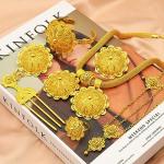 Elegant 24K Gold Plated Ethiopian Jewelry Set