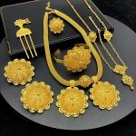 Elegant 24K Gold Plated Ethiopian Jewelry Set