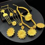 Elegant 24K Gold Plated Ethiopian Jewelry Set