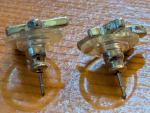 Abalone Inukshuk Earrings - Silver-Tone Studs