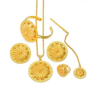 Ethiopian Gold Jewelry Set for Weddings and Gifts