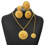 Ethiopian Gold Jewelry Set for Weddings and Gifts