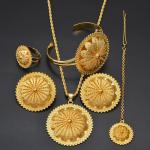 Ethiopian Gold Jewelry Set for Weddings and Gifts