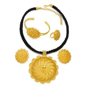 Eritrean-Inspired Inukshuk Jewelry Set for Women