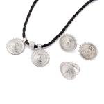 Gold Plated Inukshuk Statue - Wedding Engagement Set