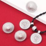 Gold Plated Inukshuk Statue - Wedding Engagement Set