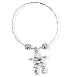 Inuksuk Bangle Bracelet with Bunny Charm