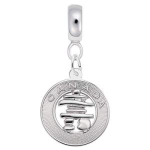 Silver Canada Inukshuk Charm for Bracelets & Necklaces