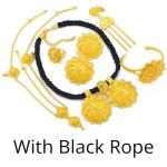 Ethiopian Jewelry Set for Women - Black Rope
