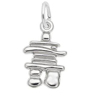Sterling Silver Inukshuk Charm for Bracelets