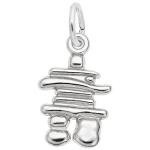 Sterling Silver Inukshuk Charm for Bracelets