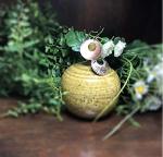 Inukshuk Copper Hoop Earrings with Sunburst Design