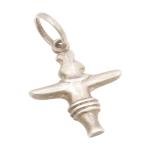Sterling Silver Modern Inukshuk Pendant Charm