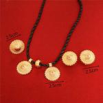 Elegant African-Inspired Gold Plated Engagement Set