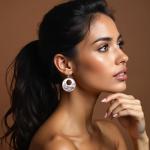 Copper Hoop Earrings with Cactus & Roadrunner Design