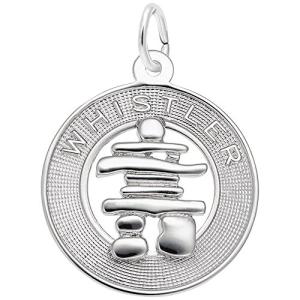 Whistler Sterling Silver Inukshuk Charm for Jewelry