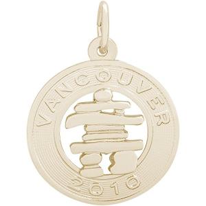 Vancouver Inukshuk Charm in 10k Yellow Gold