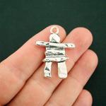 Antique Silver Inukshuk Charms for Jewelry Making