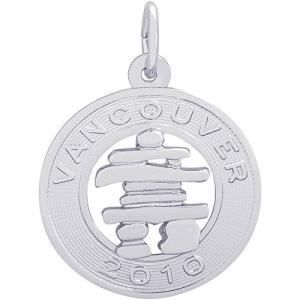 Sterling Silver Vancouver Inukshuk Charm for Jewelry