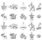 Inukshuk Statues & Canada Theme Charms Set