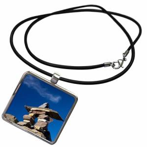 Inukshuk Necklace with Rectangle Pendant - Newfoundland