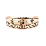 Copper Inukshuk Cuff Bracelet for All Genders