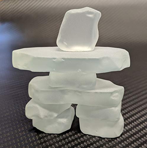 2.5" Inukshuk Statue in Frosted Glass