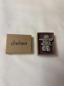 Inukshuk Necklace and Earrings Set with Container