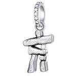 Inukshuk Charm for Pandora Bracelet - Silver Pendant