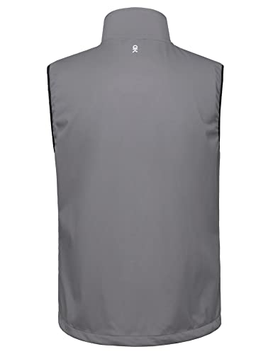Men's Golf Gray Softshell Vest, Lightweight & Windproof