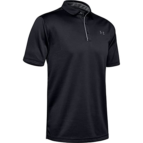 Under Armour Men's Tech Golf Polo, Black/Graphite, X-Large