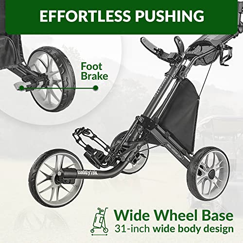 CaddyTek CaddyLite EZ V8 Golf Push Cart - Dark Grey
