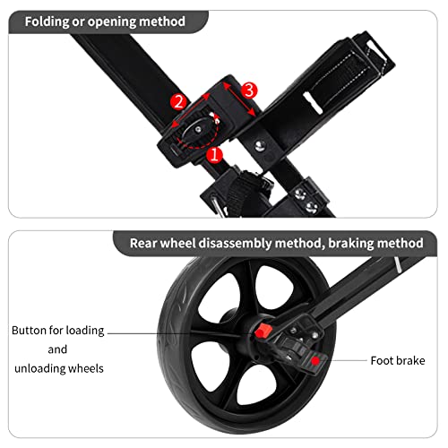 Foldable JANUS Golf Cart with seat and phone holder
