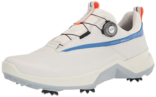 ECCO Men's Waterproof Golf Shoe, White/Regatta, Size 8