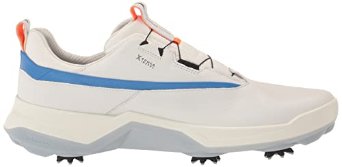 ECCO Men's Waterproof Golf Shoe, White/Regatta, Size 8
