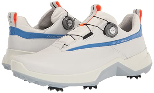 ECCO Men's Waterproof Golf Shoe, White/Regatta, Size 8