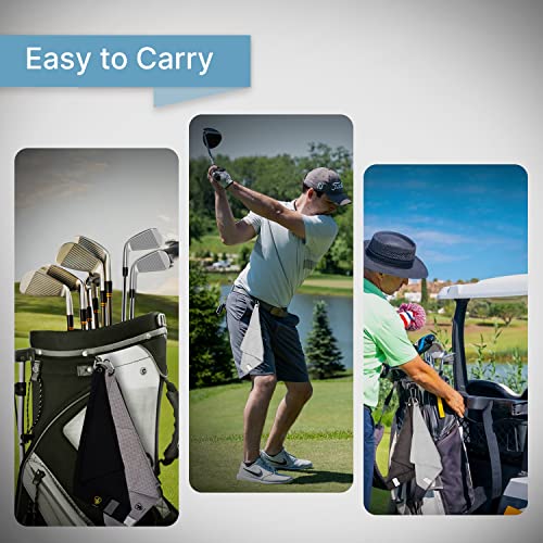 Hoverolf Golf Towel with Club Brush: Soft & Absorbent Microfiber