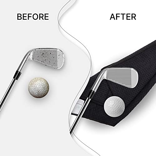 Hoverolf Golf Towel with Club Brush: Soft & Absorbent Microfiber