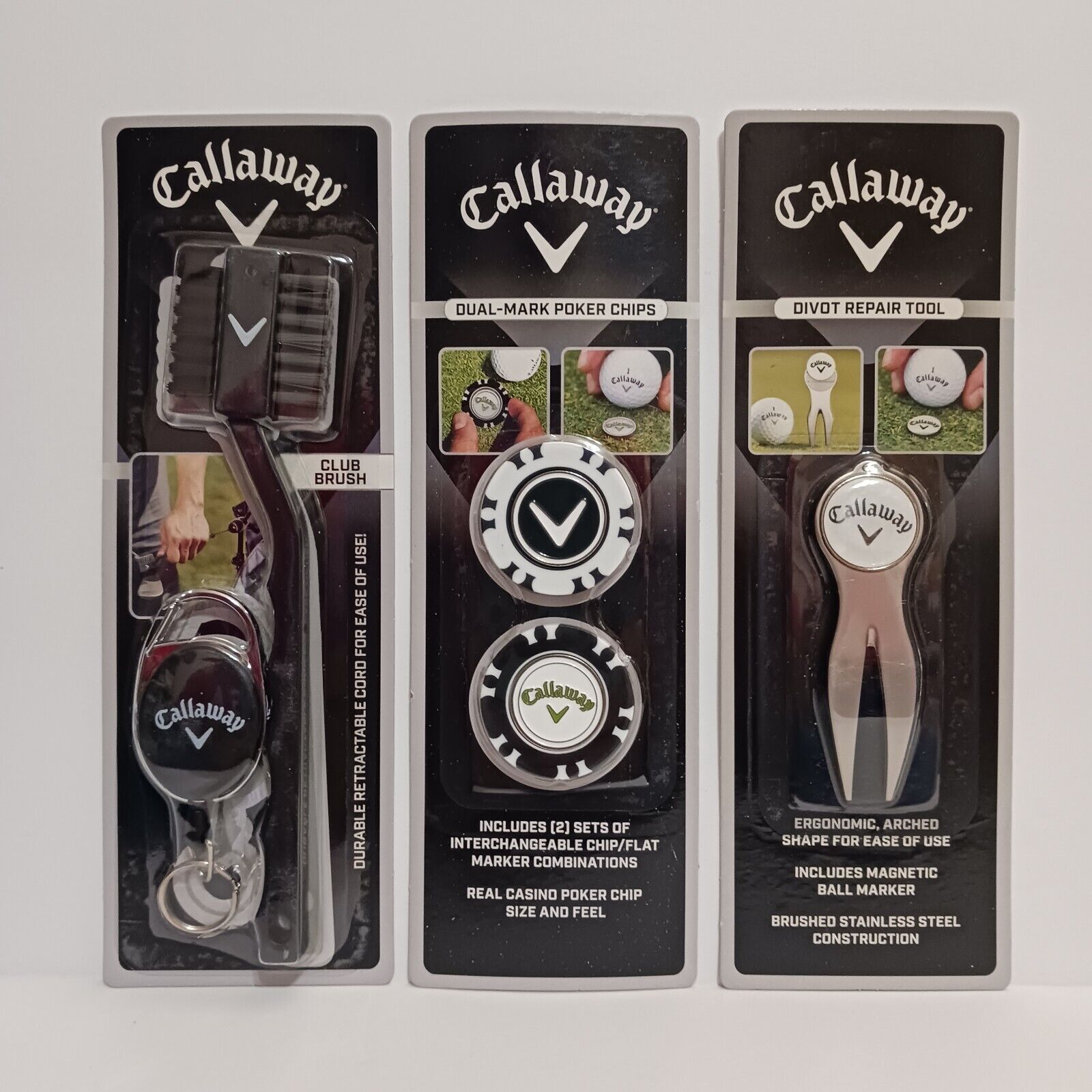 Callaway Golf Club Brush with Retractable Cord