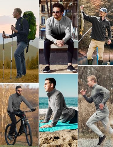 Men's 3-Pack Moisture-Wicking 1/4 Zip Golf Pullovers