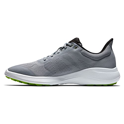 FootJoy Men's Grey/White/Lime Golf Shoe, Size 10.5