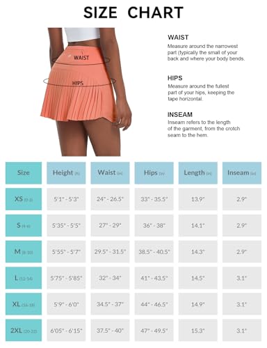 BALEAF Women's Pleated Golf Skorts with Shorts Pockets