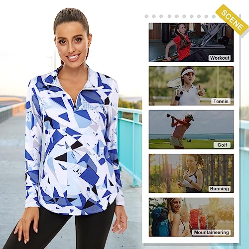 Women's UPF 50+ Golfing Pullover - Light Blue