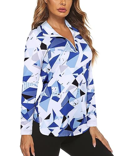 Women's UPF 50+ Golfing Pullover - Light Blue