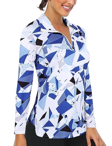 Women's UPF 50+ Golfing Pullover - Light Blue