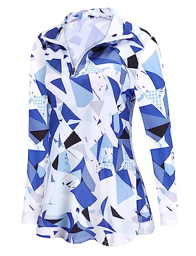 Women's UPF 50+ Golfing Pullover - Light Blue