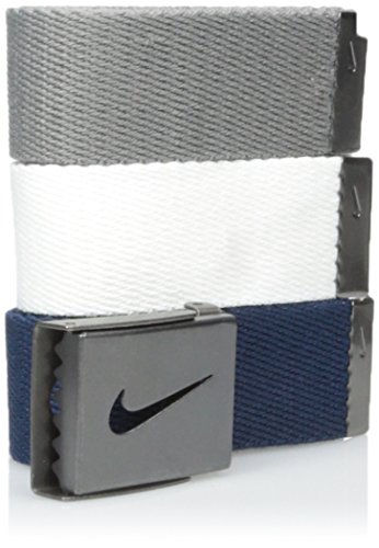 Nike Men's Golf Web Belt - White/Gray/Navy